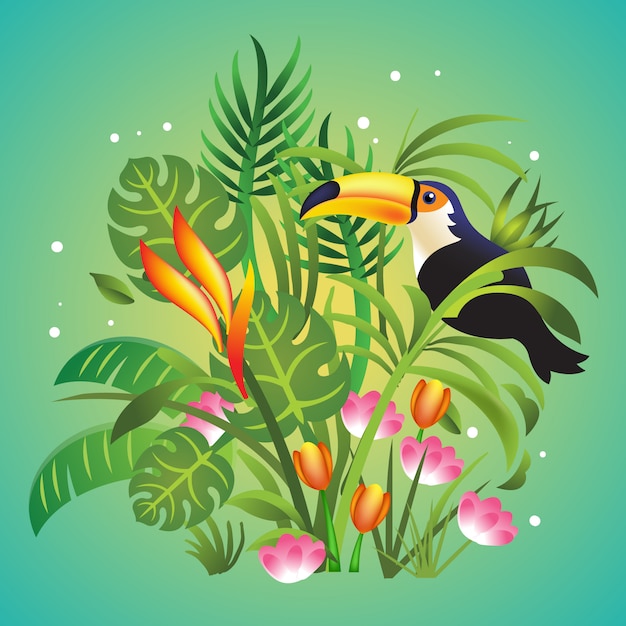 jungle colorful illustration