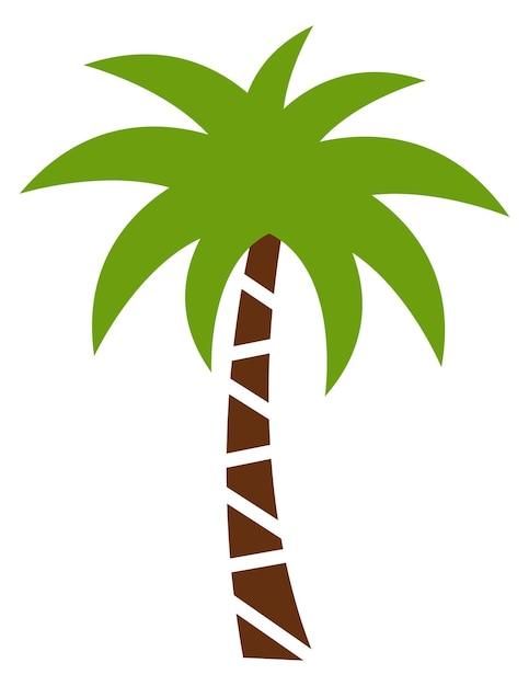 Jungle tree icon Green tropical beach palm