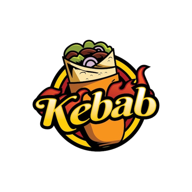 Kebab logo vector illustration