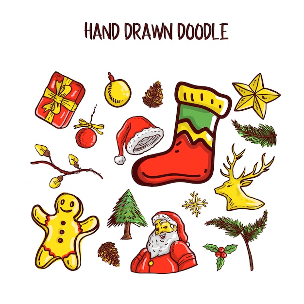 Kerst Doodle kunst Set