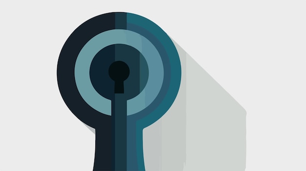 Vector keyhole the door to another dimension flat vector illustration