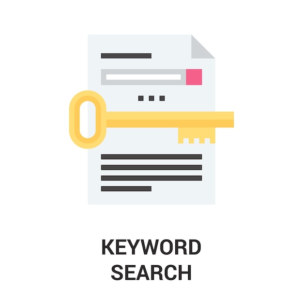 Vector keyword search icon