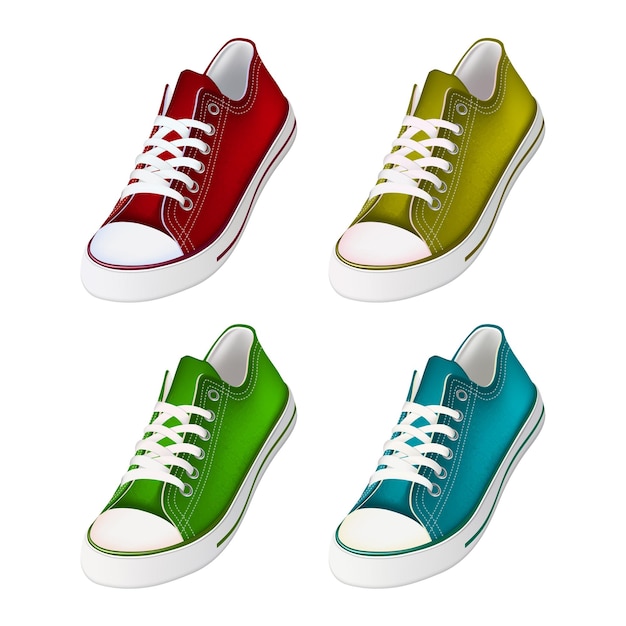 Kid shoe sneaker realistic vector