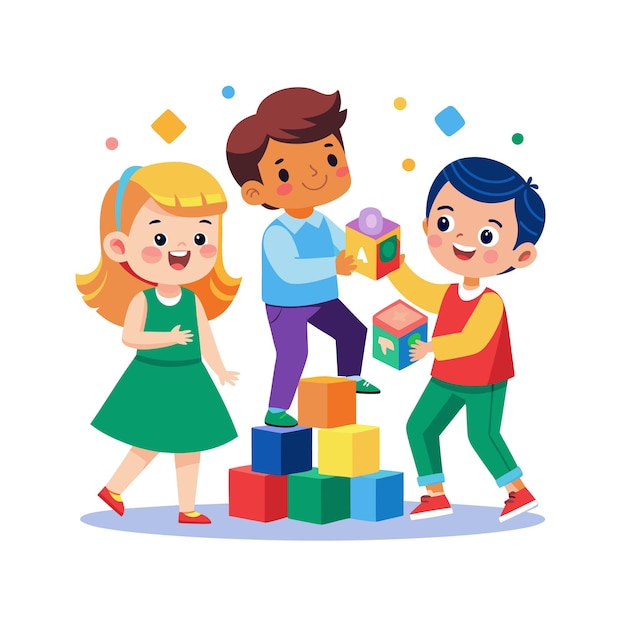 Kids activity concept illustration