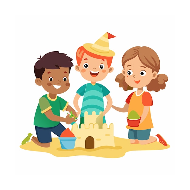 Kids activity concept illustration