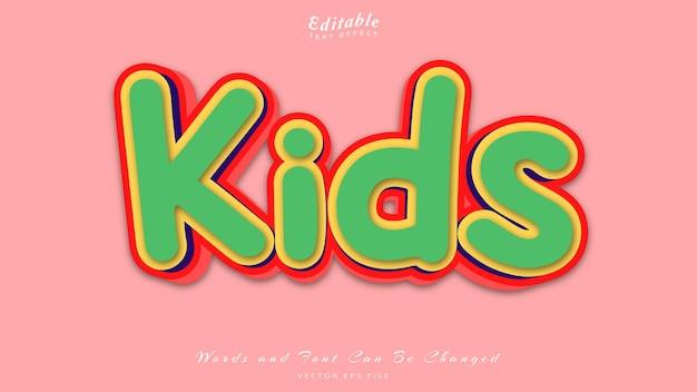 Kids editable text effect free font