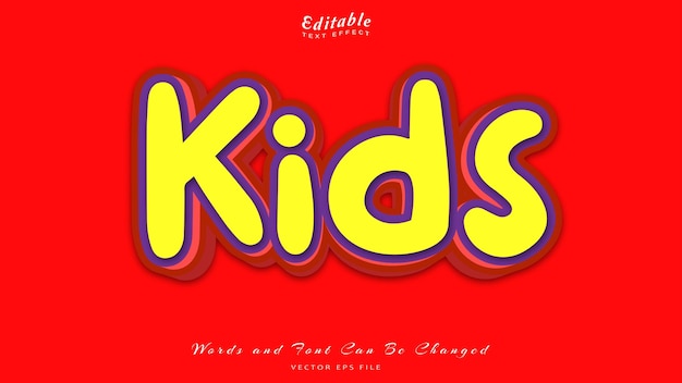 Kids editable text effect free font