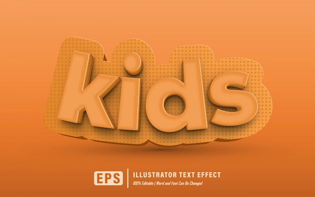 kids text effect - editable 