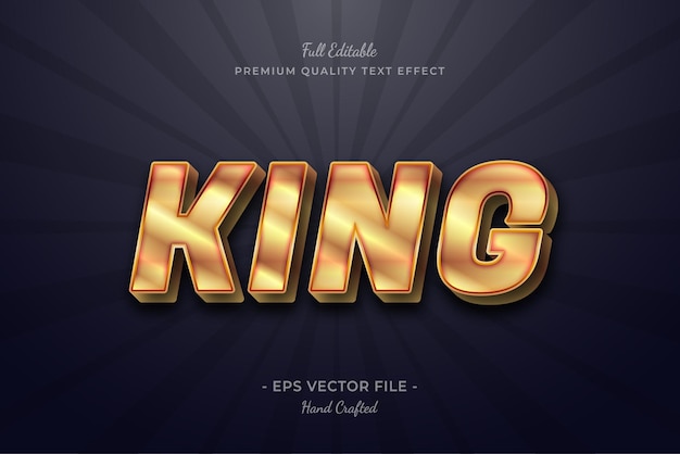 King Gold Elegant editable text effect