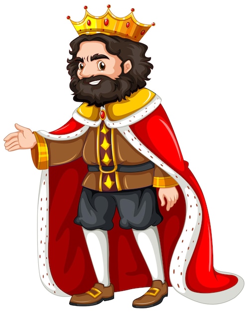 Vector king with red robe