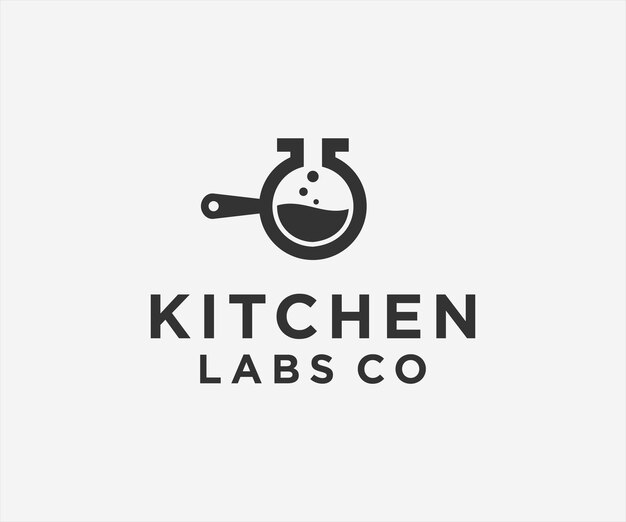 kitchen lab logo vector icon designs