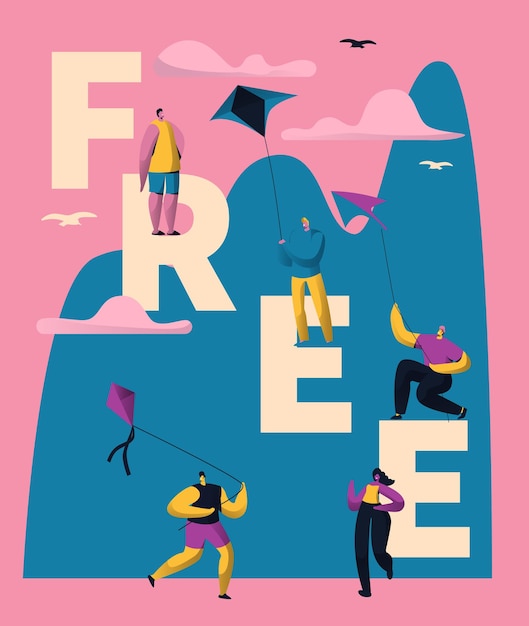 Kite Free Typography Banner