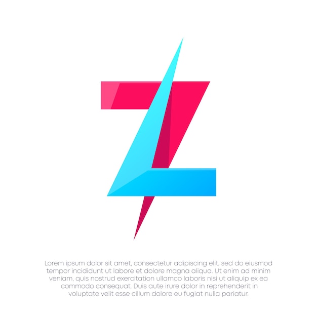 Kleurovergang Modern Letter Z Logo Design Icon