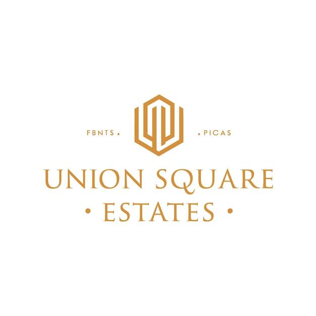 Vector kleurrijk huis gebouw logo ontwerp genaamd union square