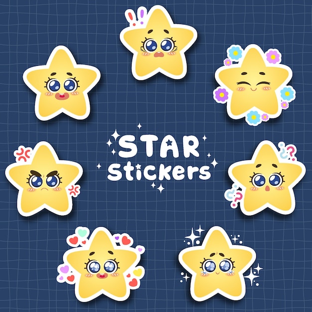 Vector km stars stickers