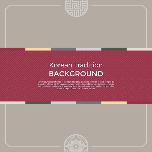 Korean traditional pattern background banner