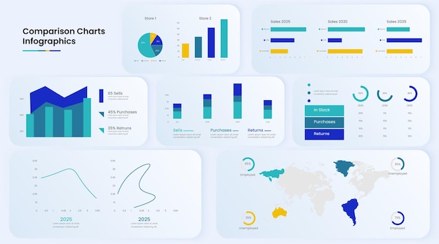 Kpi concept infographic design