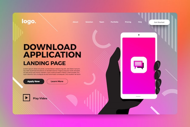 Landing page background