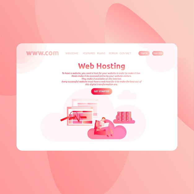 Landing Page Design Web Hosting