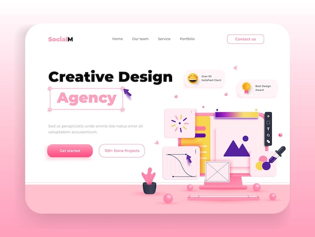 Landing Page Template Design Agency