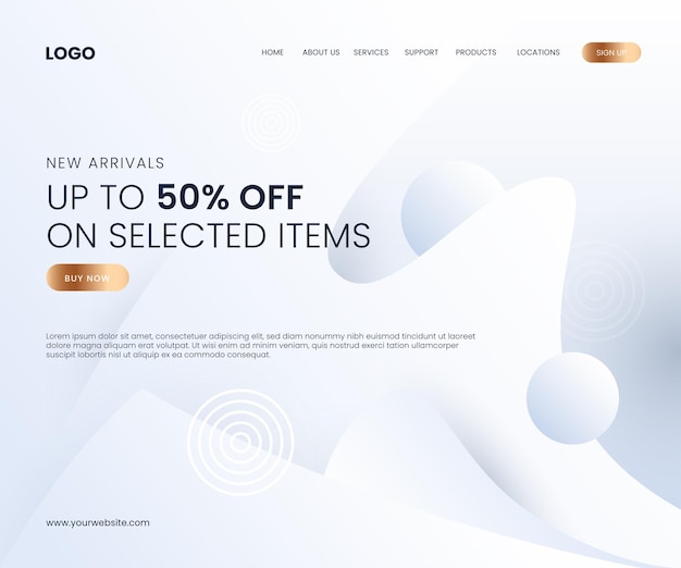 Vector landing page template