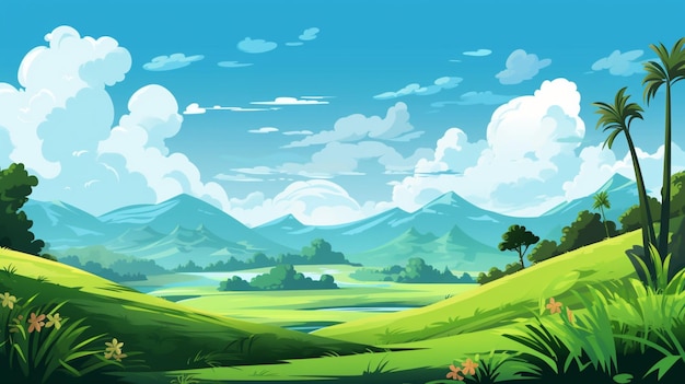 Landscape background vector