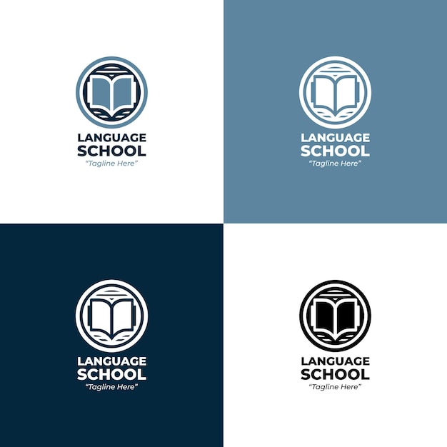 Vector language school logo