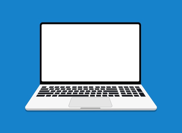 Laptop flat vector icon illustration