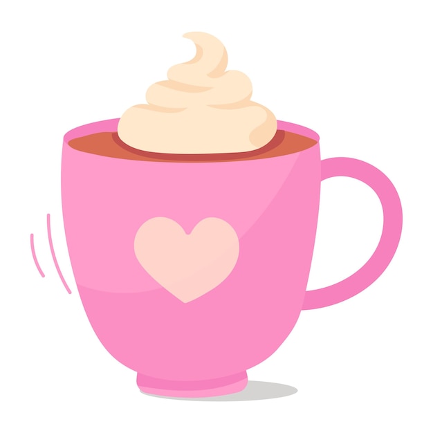 Latest flat sticker icon of cappuccino