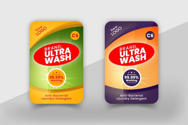 laundry detergent label design