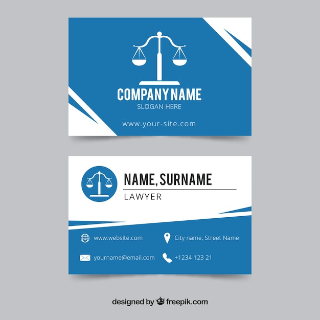 Lawyer card template