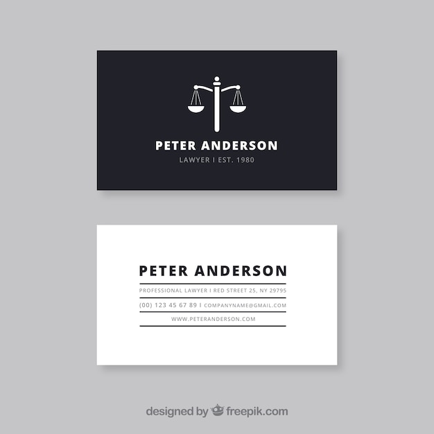 Lawyer card template