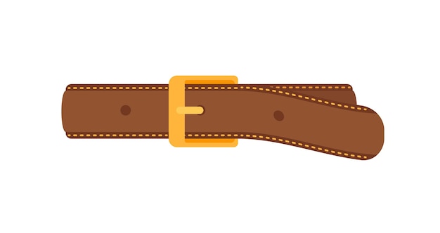 Vector leather belt vector isolated icon. belt emoji illustration. leather belt vector isolated emoticon