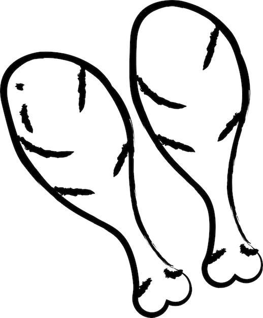 Leg Piece hand drawn vector illustrations