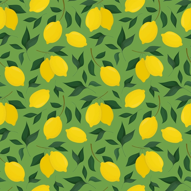 Lemons seamless pattern Vector