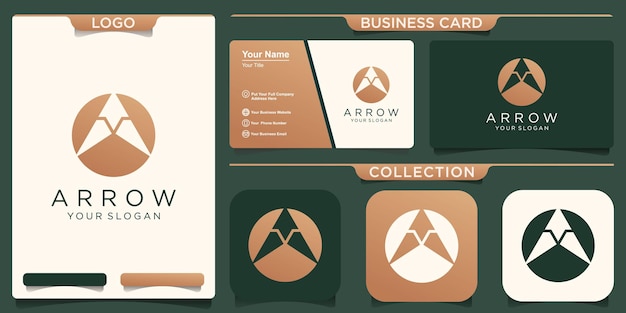 Letter A Arrow Logo Design Template Inspiration