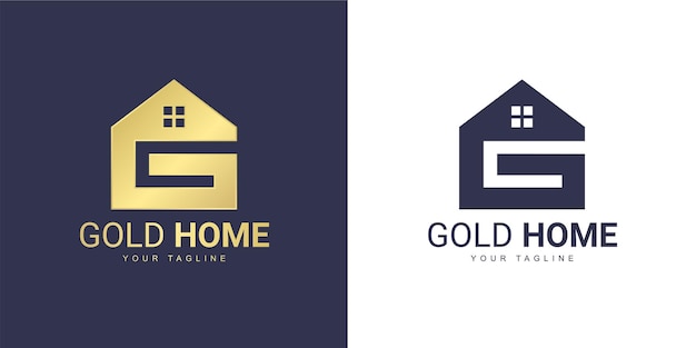 The letter g logo has a real estate concept