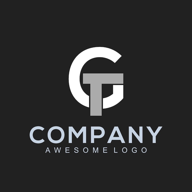 Letter G T logo design template concept company