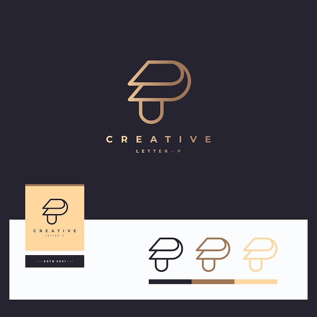 Letter p logotype designs