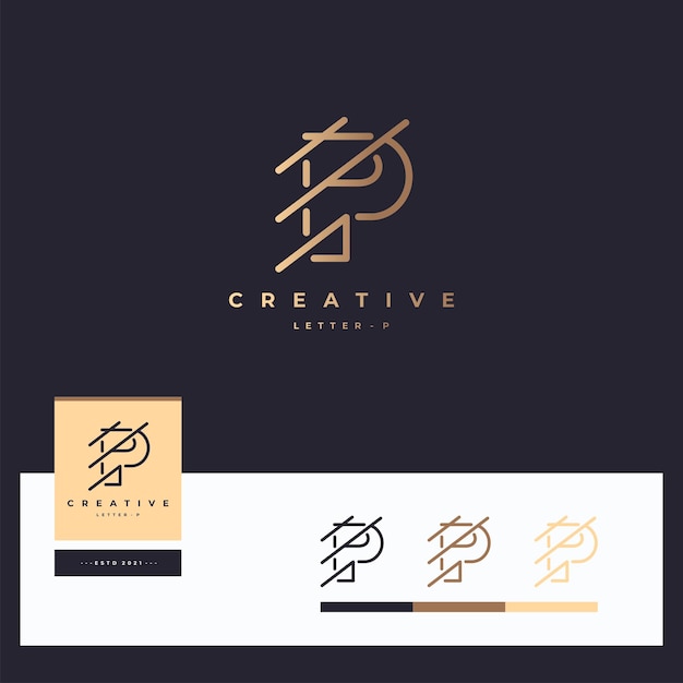 Letter p logotype designs