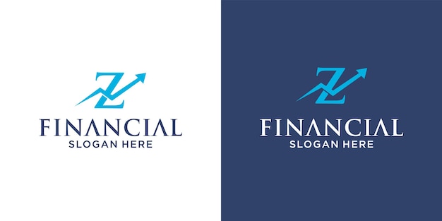 Letter Z financial accounting logo design