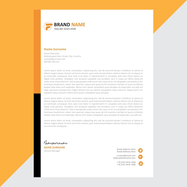 Letterhead Design Template Simple Minimalist