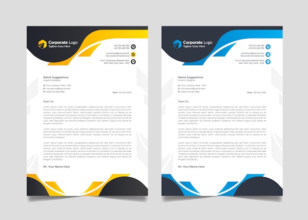 Letterhead template design