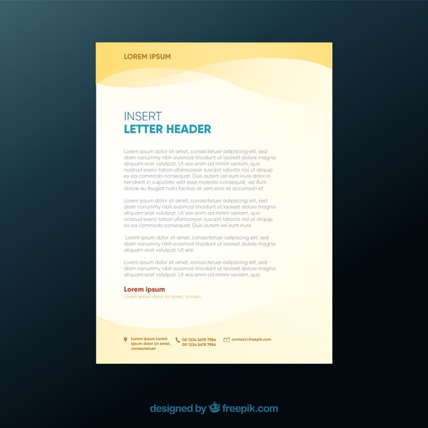 Vector letterhead template in gradient style