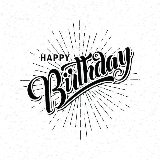  lettering of Happy Birthday