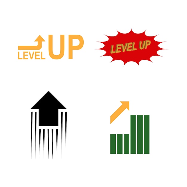 Vector level up icon vector