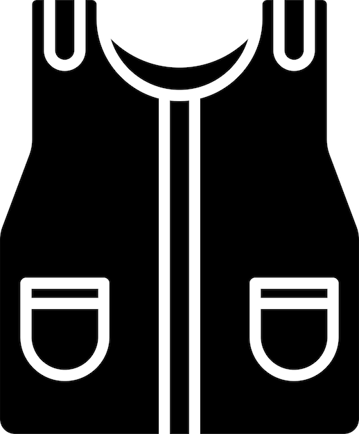 life jacket solid and glyph vector illustration