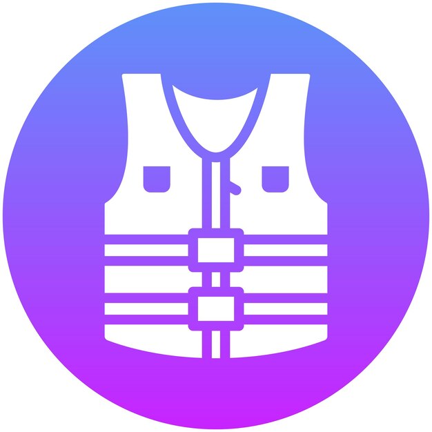 Vector life jacket vector icon illustration of fishing iconset