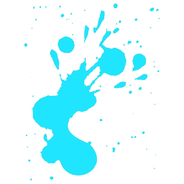 Vector light blue paint or water drops and splashes