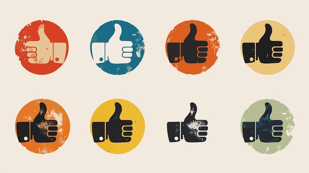 Vector like and favorite thumb up icon for social media engagement